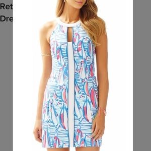 Lilly Pulitzer Pearl shift white red rift return